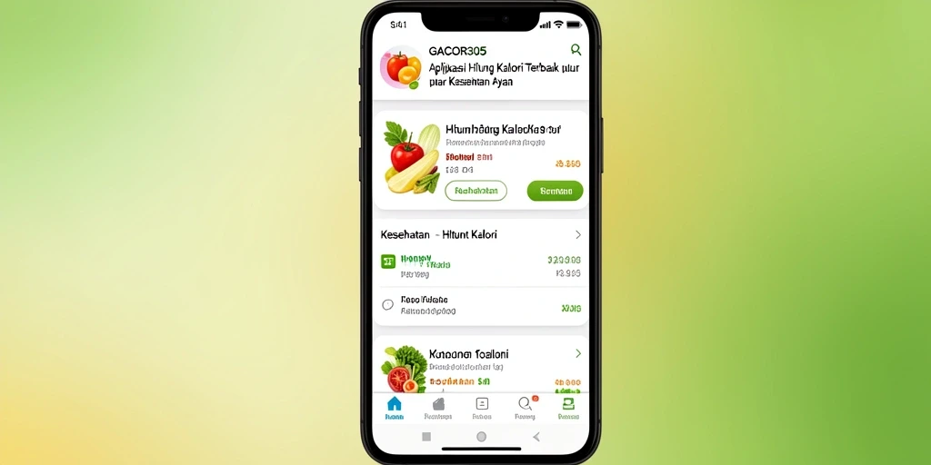 Antarmuka GACOR305 yang informatif untuk hitung kalori.