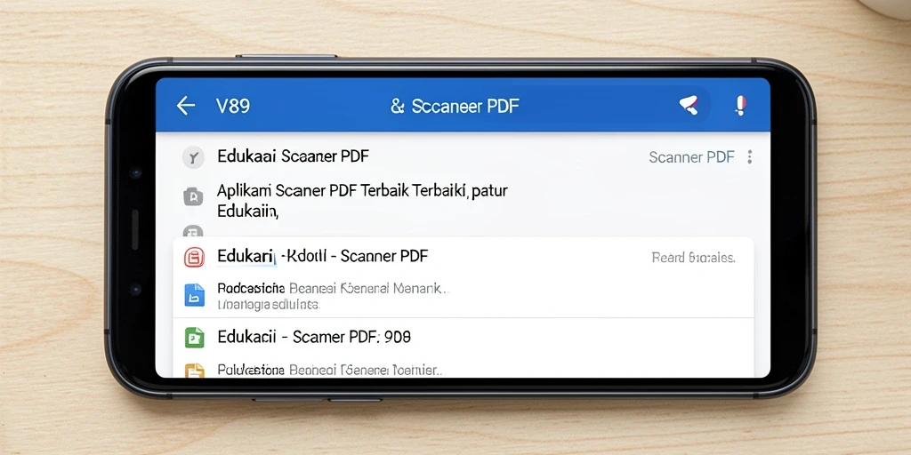Tampilan antarmuka V89 yang ramah pengguna saat digunakan untuk Scanner PDF.